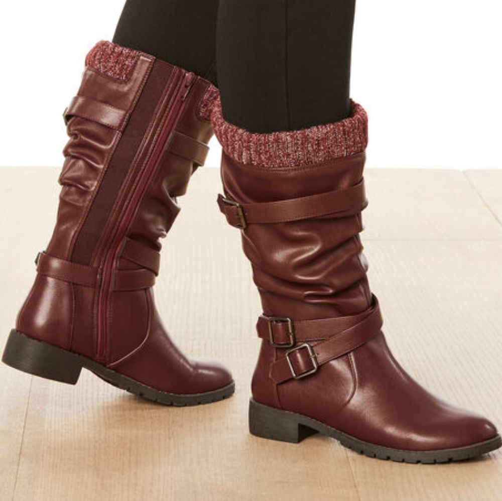 👣Sexy💀 COMFORTVIEW The Eden Wide Calf Boot (Curvy Wide Width-W)